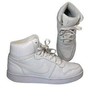 Nike Ebernon Athletic Sneakers Womens 9.5 White Mid Top Casual Basketball Shoes